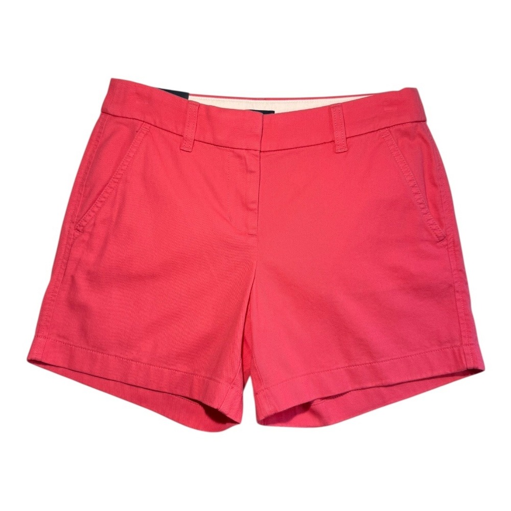 J. Crew Women's Pink Coral 5" Chino Short Size 0‎ NWT